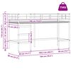 vidaXL Kinder Loft Bettgestell mit Vorh&auml;ngen Schwarz 74,5 x 190 cm