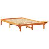 vidaXL Bettrahmen Wachsbraun 120 x 200 cm Massives Kiefernholz