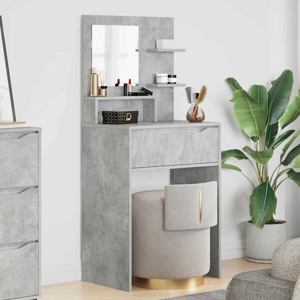 vidaXL Schlafzimmer-Frisiertische Beton Grau 80 x 39,6 x 135 cm