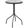 vidaXL Gartentisch &Oslash;50x71 cm Stahl Anthrazit