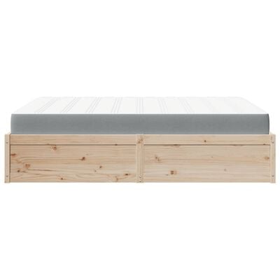 vidaXL Bett mit Matratze 140x200 cm Massivholz Kiefer