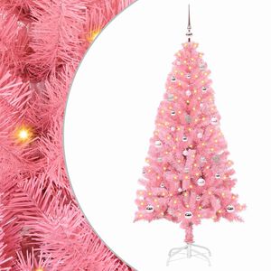 vidaXL Weihnachtsbaum mit 150 LEDs mit St&auml;nder Rosa 150 cm PVC