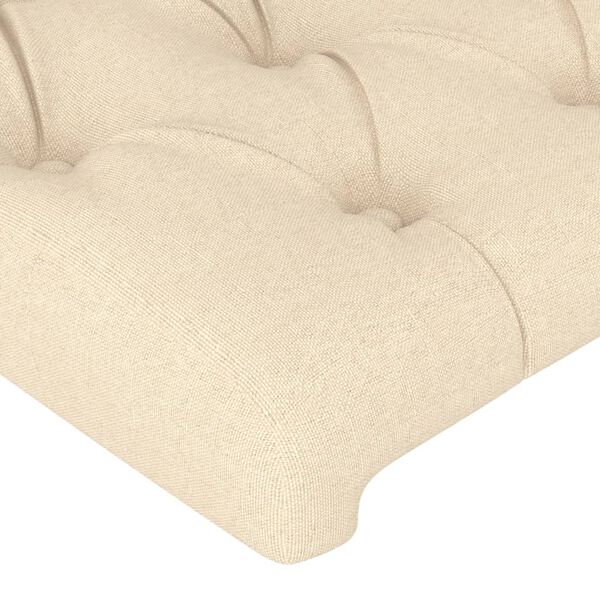 vidaXL Kopfteil Creme 200 x 7 x 118/128 cm Stoff