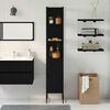 vidaXL Badezimmerschrank Schwarz Eichen-Optik 33 x 33 x 185,5 cm