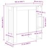 vidaXL Bartisch mit Regal Grau Sonoma 102x50x103,5 cm Holzwerkstoff