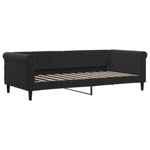 vidaXL Tagesbett Schwarz 90x200 cm Samt