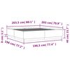 vidaXL Bettgestell mit LED Schwarz 200x200 cm Holzwerkstoff