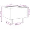 vidaXL Beistelltisch mit LED Sonoma Eiche 40x40x30 cm Holzwerkstoff