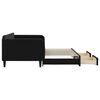 vidaXL Tagesbett Ausziehbar mit Schubladen Schwarz 100x200 cm Samt