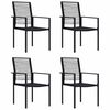 vidaXL Gartenst&uuml;hle 4 Stk. PVC Rattan Schwarz