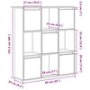 vidaXL B&uuml;cherregal Altholz-Optik 89x24x101,5 cm Holzwerkstoff