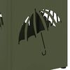 vidaXL Sonnenschirmhalter mit Speicher Oliv 15,5 x 15,5 x 49 cm Metall
