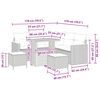 vidaXL Gartensofa-set mit Kissen 8 pcs Beige Poly Rattan