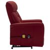 vidaXL Massagesessel mit Aufstehhilfe Weinrot Kunstleder