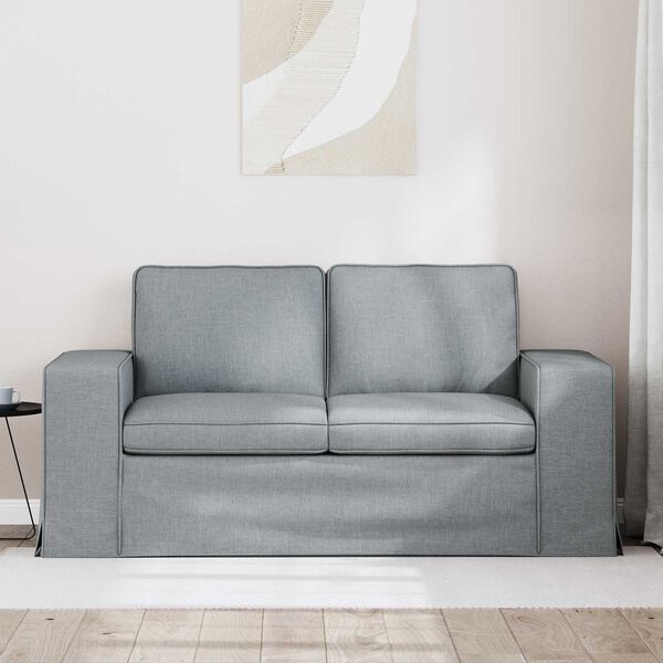 vidaXL Sofa 120cm Hellgrau Metall