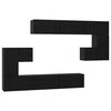 vidaXL TV-Schrankset 10 pcs Schwarz Eichen-Optik Holzwerkstoff