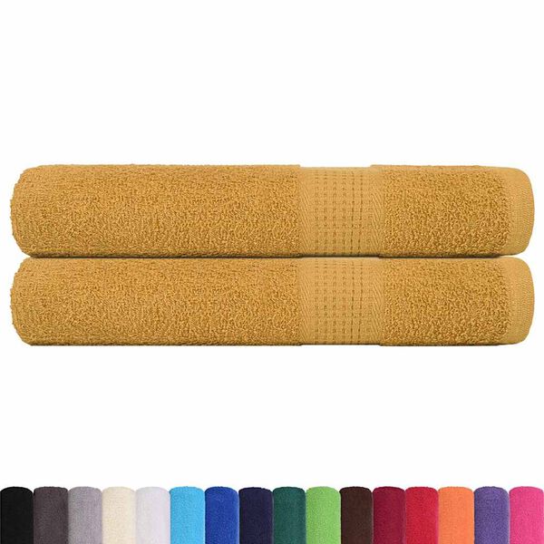 vidaXL Saunat&uuml;cher FROGN 2 Stk. Gold 80x200 cm 360 g/m&sup2;