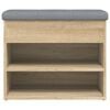vidaXL Schuhbank Sonoma-Eiche 62x32x50 cm Holzwerkstoff