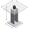 FMD Esstisch 70 cm Betongrau und Wei&szlig;