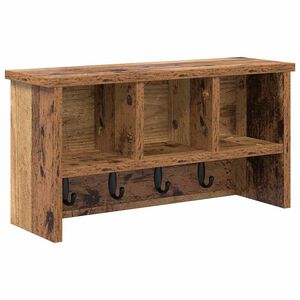 vidaXL Wandmontierter nachttisch Wandhalterung Altholz 50 x 16 x 26 cm