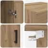 vidaXL Wandschrank Artisan-Eiche 34,5 x 34 x 90 cm Holzwerkstoff