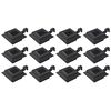 vidaXL Solar-Au&szlig;enleuchten 12 Stk. LED Rechteckig 12 cm Schwarz
