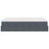 vidaXL Ottoman-Bett mit Matratze Dunkelgrau 140x190 cm Samt