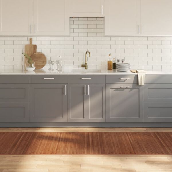 vidaXL Teppich Rechteckig Braun 80x500 cm Bambus