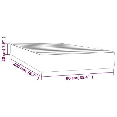 vidaXL Taschenfederkernmatratze Braun 90x200x20 cm Kunstleder