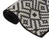 vidaXL Outdoor-Teppich Flachgewebe 160x230 cm Schwarz Gestreift
