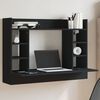 vidaXL Wand-Schreibtisch Schwarz 105x48x75 cm Holzwerkstoff