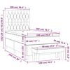 vidaXL Boxspringbett mit Matratze Creme 100x200 cm Stoff
