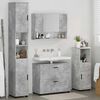 vidaXL Badezimmerm&ouml;bel-Set 4 pcs Beton Grau Sperrholz und Metall