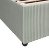 vidaXL Bettrahmen mit Matratze Hellgrau 160 x 200 cm Stoff