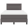 vidaXL Boxspringbett mit Matratze Grau 120 x 200 cm Kunstleder
