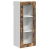 vidaXL Wandglas-Schrank LUCCA Ger&auml;ucherte Eiche 40 x 31 x 100 cm