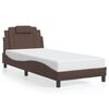 vidaXL Bettgestell "Viana" mit LED ohne Matratze Braun 90x190 cm
