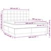 vidaXL Boxspringbett mit Matratze Schwarz 160x200 cm Stoff