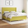 vidaXL Boxspringbett mit Matratze Gr&uuml;n 180x200 cm Stoff