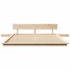 vidaXL Bettgestell mit Kopfteil mit Speicher Braun 160 x 200 cm Holz