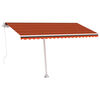 vidaXL Standmarkise Manuell Einziehbar 450x300 cm Orange/Braun