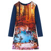 Kinderkleid mit Langen &Auml;rmeln Marineblau 128