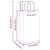 vidaXL Papiertragetaschen 50 Stk. mit Henkeln Rot 21x11x36 cm
