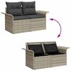 vidaXL Gartensofa-set mit Kissen 6 pcs Hellgrau Poly-Rattan