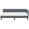 vidaXL Eckbettgestell mit Matratze Sonstiges 2 pcs Grau Samt