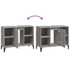 vidaXL Waschbeckenunterschrank Grau Sonoma 80x33x60 cm Holzwerkstoff