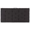 vidaXL Palettenkissen Baumwolle 120&times;80&times;10 cm Schwarz