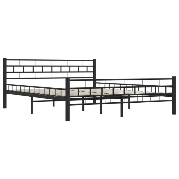 vidaXL Bettgestell Schwarz Stahl 160&times;200 cm