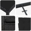 vidaXL Garten Essgruppe mit Kissen 7 pcs Schwarz Poly-Rattan
