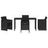 vidaXL Garten Essgruppe mit Kissen 5 pcs Schwarz Poly-Rattan